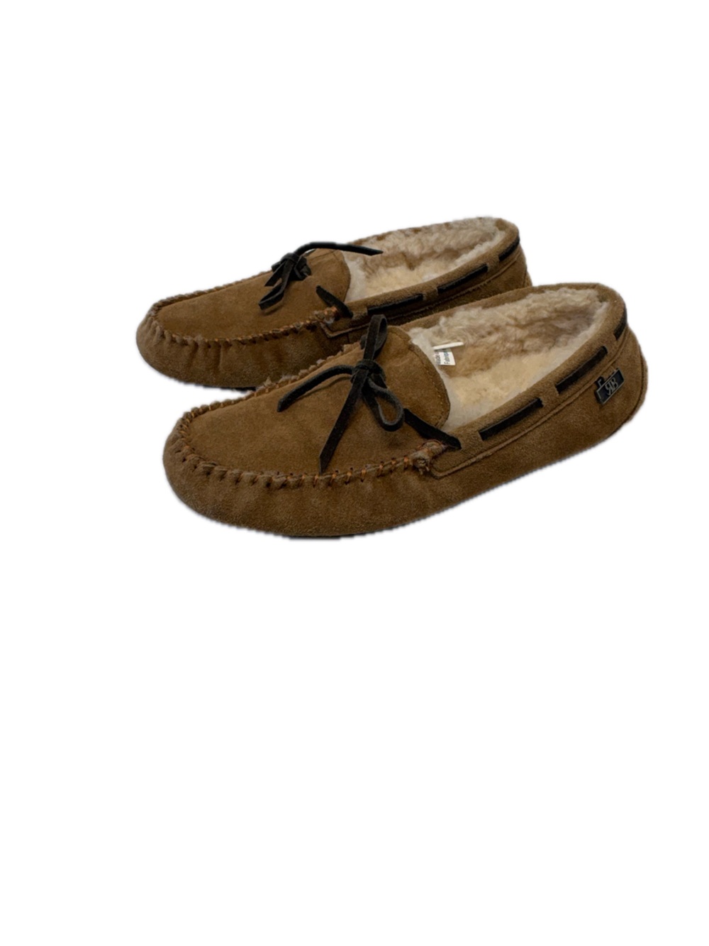 Vintage 80s Roots Canada Suede Shearling Moccasin Slippers - Women's 9